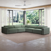 Temple &amp; Webster Russo 6 Seater Corner Sofa Set