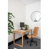 Temple &amp; Webster Tan Mose Faux Leather Office Chair