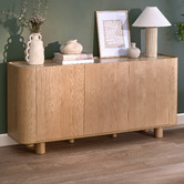 Temple &amp; Webster 150cm Premium Magnus Travertine Stone Sideboard