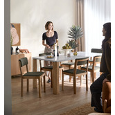 Temple &amp; Webster Alex Solid Oak Wood Dining Chairs