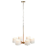 Temple &amp; Webster Aubrey Leather 6 Light Pendant