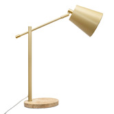 Temple &amp; Webster 50cm Natural Jayce Travertine &amp; Metal Desk Lamp