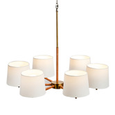 Temple &amp; Webster Aubrey Leather 6 Light Pendant