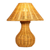 Temple &amp; Webster 36cm Bobbi Rattan Table Lamp