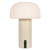 Temple &amp; Webster Jaden Metal Mushroom LED Cordless Touch Table Lamp