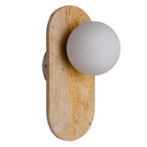 Temple &amp; Webster Natural Kye Travertine Wall Light