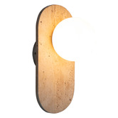 Temple &amp; Webster Natural Kye Travertine Wall Light
