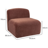 Temple &amp; Webster Cami Chenille Armless Lounge Chair