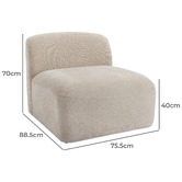Temple &amp; Webster Cami Chenille Armless Lounge Chair