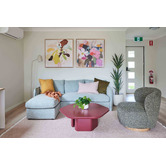 Temple &amp; Webster Merlot Premium Hex 90cm Coffee Table