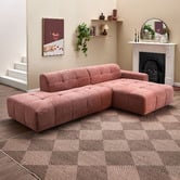 Temple &amp; Webster Quinn 4 Seater Upholstered Sofa with Open-End Chaise