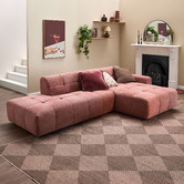 Temple &amp; Webster Quinn 4 Seater Upholstered Sofa with Open-End Chaise