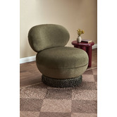 Temple &amp; Webster Hepburn Velvet Swivel Accent Chair