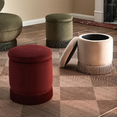 Temple &amp; Webster Hepburn Velvet Storage Ottoman