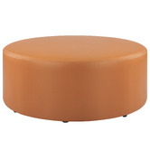 Temple &amp; Webster 90cm Edward Faux Leather Ottoman