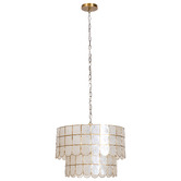 Temple &amp; Webster Idris Capiz Shell Pendant Light