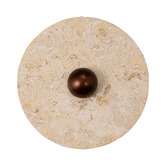 Temple &amp; Webster Hector Travertine-look LED Wall Sconce
