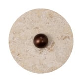Temple &amp; Webster Hector Travertine-look LED Wall Sconce
