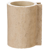 Temple &amp; Webster Lena Travertine-look Wall Sconce