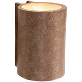Temple &amp; Webster Lena Travertine-look Wall Sconce