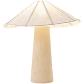 Temple &amp; Webster Totti Travertine-Look Table Lamp