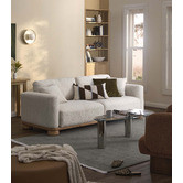 Temple &amp; Webster Riley Travertine-Look Wall Sconce