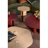 Temple &amp; Webster Merlot Premium Hex 90cm Coffee Table