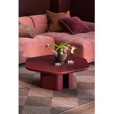 Temple &amp; Webster Merlot Premium Hex 90cm Coffee Table