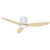Temple &amp; Webster Alina 132cm DC Low Profile Ceiling Fan with LED Light