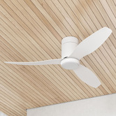 Temple &amp; Webster Alina 132cm DC Low Profile Ceiling Fan with LED Light