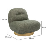 Temple &amp; Webster Cobble Swivel Accent Chair