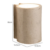 Temple &amp; Webster Lena Travertine-look Wall Sconce