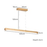 Temple &amp; Webster Omar Rubberwood LED Pendant Light