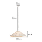 Temple &amp; Webster Tamsin Organic Linen Pendant Light