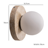 Temple &amp; Webster Hayes Travertine-look Wall Sconce