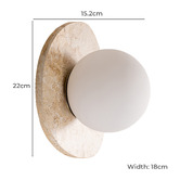Temple &amp; Webster Terra Travertine-Look Stone Wall Sconce
