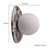 Temple &amp; Webster Terra Calacatta Viola Marble Wall Sconce
