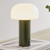 Temple &amp; Webster Jaden Metal Mushroom LED Cordless Touch Table Lamp