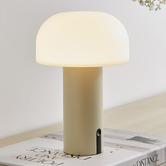 Temple &amp; Webster Jaden Metal Mushroom LED Cordless Touch Table Lamp