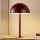 Temple &amp; Webster Teo Red Iron Mushroom Table Lamp