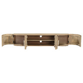 Temple &amp; Webster Laila Mango Wood &amp; Marble TV Unit