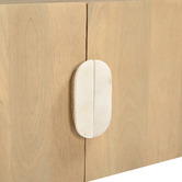 Temple &amp; Webster Laila Mango Wood &amp; Marble TV Unit