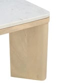 Temple &amp; Webster Misha Square Mango Wood &amp; Marble Coffee Table