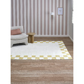 Temple &amp; Webster Reign Check Machine Washable Rug