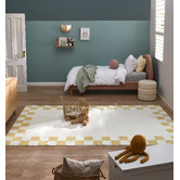 Temple &amp; Webster Reign Check Machine Washable Rug