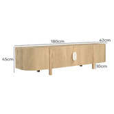 Temple &amp; Webster Laila Mango Wood &amp; Marble TV Unit