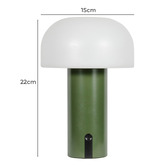 Temple &amp; Webster Jaden Metal Mushroom LED Cordless Touch Table Lamp