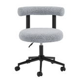 Temple &amp; Webster Hannon Boucle Office Chair &amp; Brianna 3 Drawer Desk Set