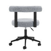 Temple &amp; Webster Hannon Boucle Office Chair &amp; Brianna 3 Drawer Desk Set