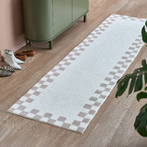 Temple &amp; Webster Reign Check Machine Washable Rug